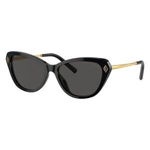A1005Z New RALPH LAUREN The Ella Black Cat Eye RL8224U 500187 Sunglasses Women
